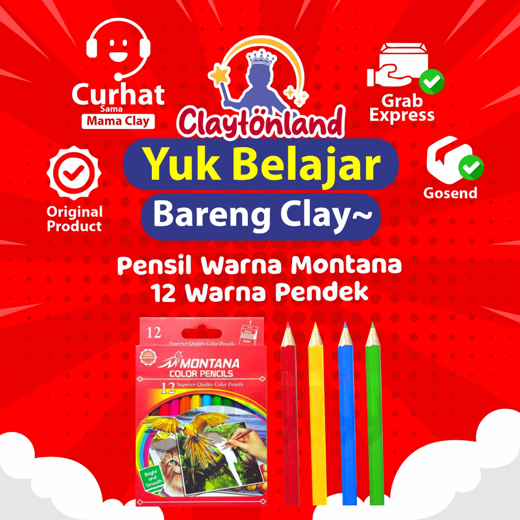 

Pencil / Pensil Warna Montana 12 Warna Pendek / Montana Colour Pencil TH-350-12