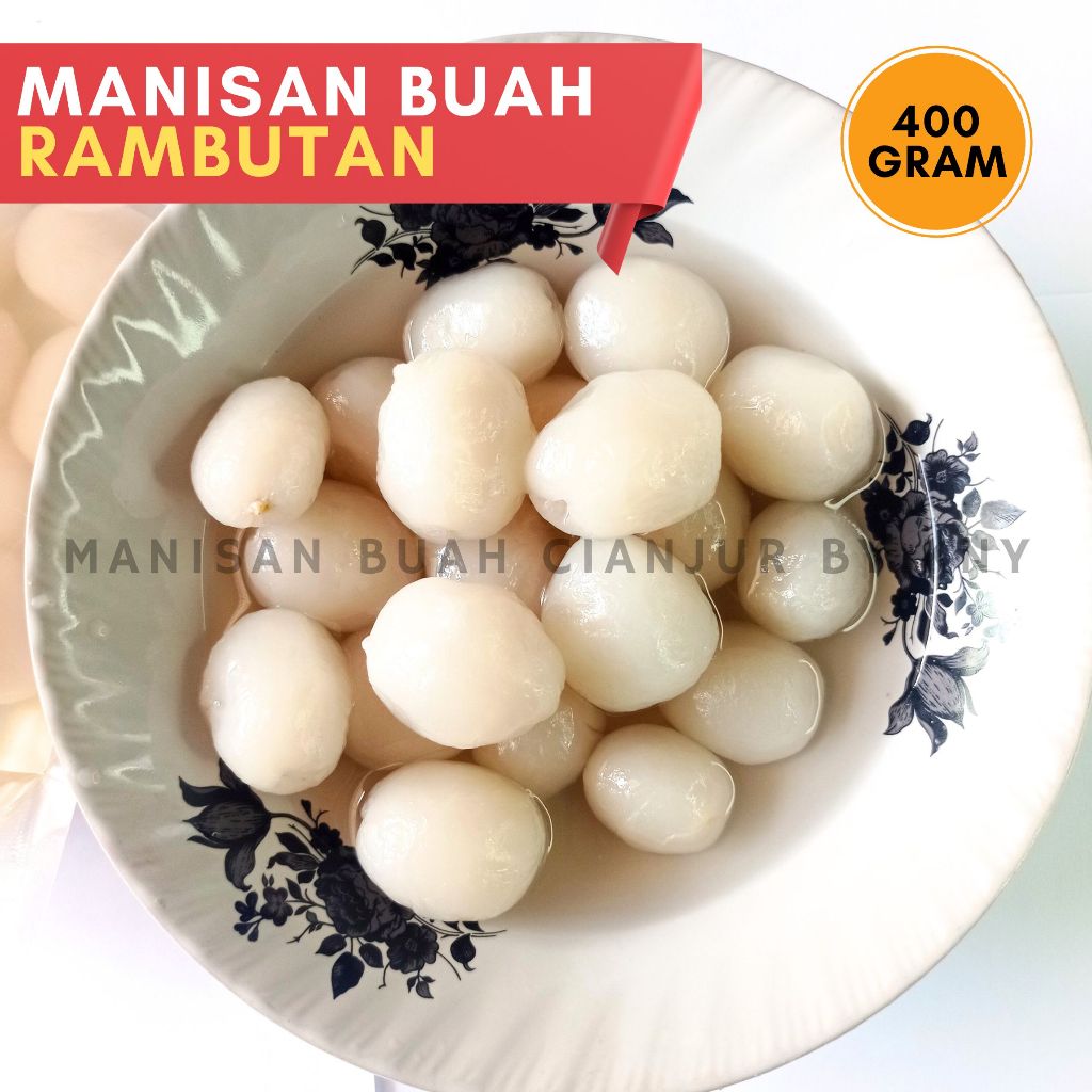 MANISAN BUAH RAMBUTAN 400 GRAM ASINAN BUAH OLAHAN BUAH SEGAR ASINAN PEDAS MANISAN BUAH CIANJUR