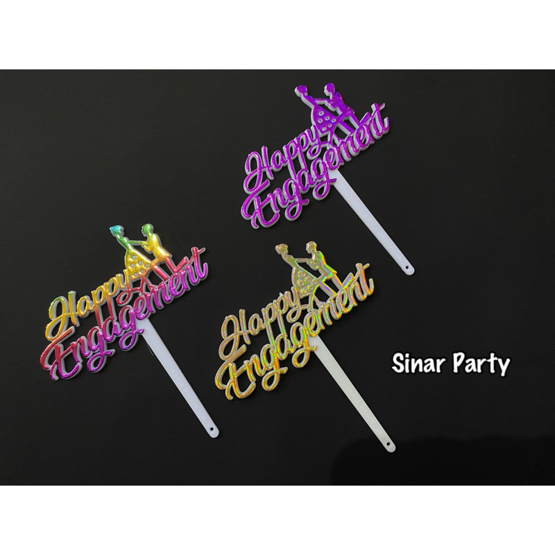 Hiasan Kue/Topper Cake Happy Engagement