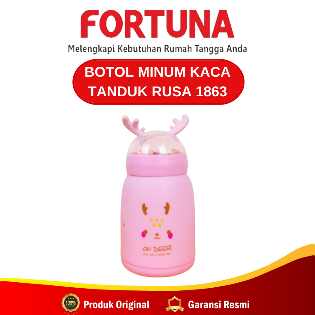 Botol kaca 1863 Botol Minum Tanduk Rusa