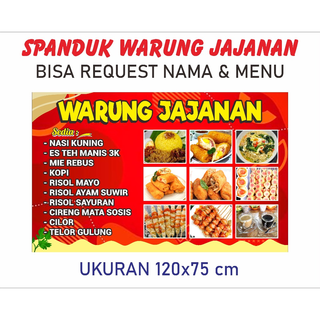 Spanduk WArung Jajanan_Banner Aneka Jajanan