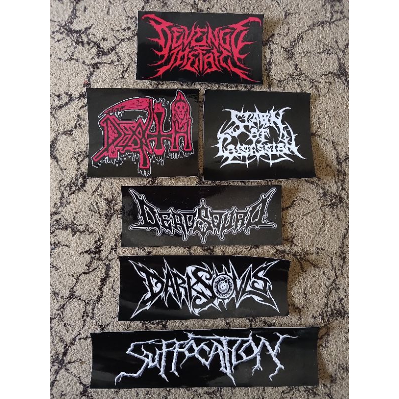 

6 PCS STICKER STIKER DEATH METAL