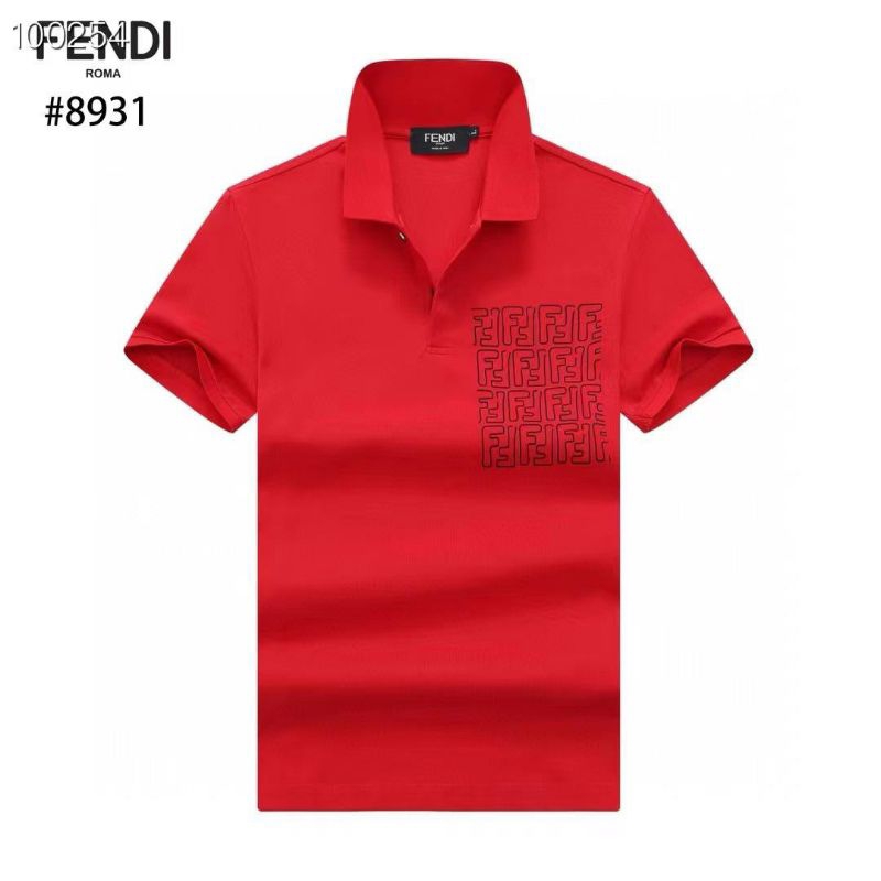BAJU KAOS POLO PRIA FENDI RED MIRROR