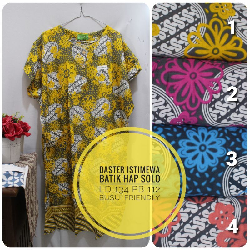 Daster Istimewa Batik HAP Solo l Daster Jumbo HAP l Daster Busui Jumbo HAP l Daster Jumbo Premium