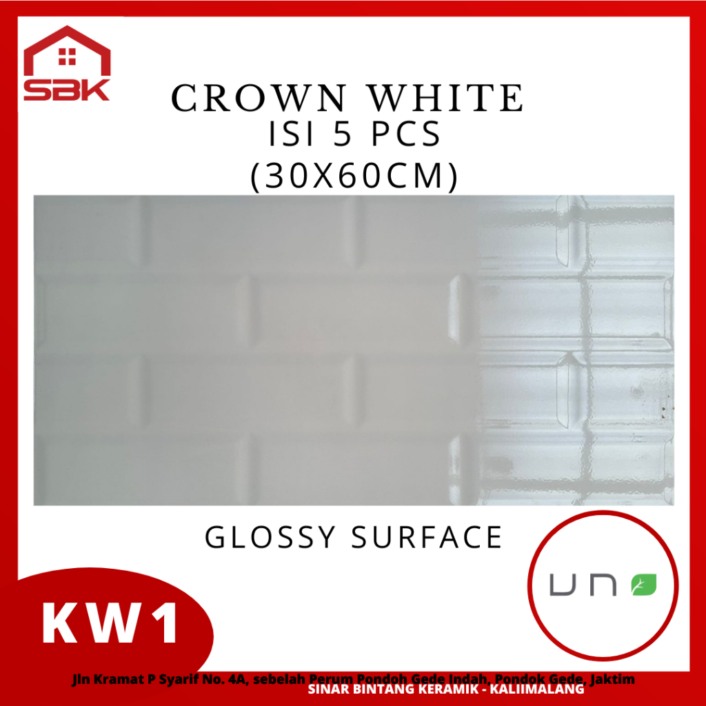 Keramik Dinding Cutting 30x60 Crown White