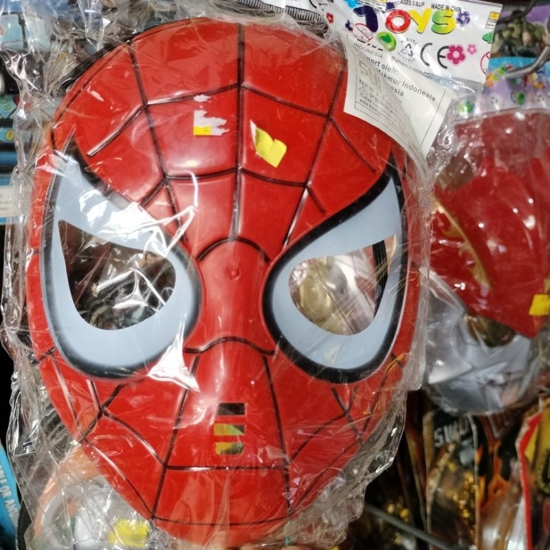 Topeng Spiderman bahan Plastik