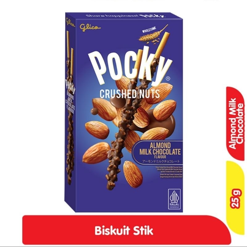 

Pocky Crushed Nuts Biskuit Stik AlmondMilk Chocolate 25 gPocky Crushed Nuts Biskuit Stik AlmondMilk Chocolate 25 g