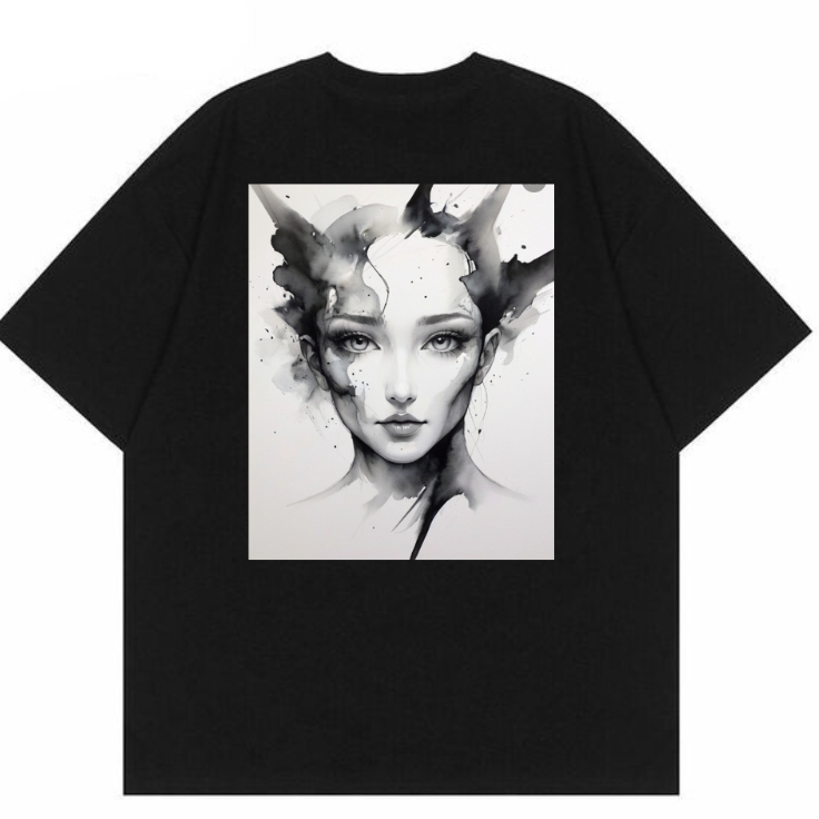 Abstract face Kaos Baju OVERSIZE Old Money Derana PREMIUM