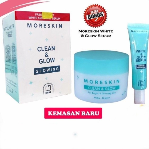 MORESKIN CLEAN AND GLOW - Cream Pencerah Wajah Moreskin Clean And Glow