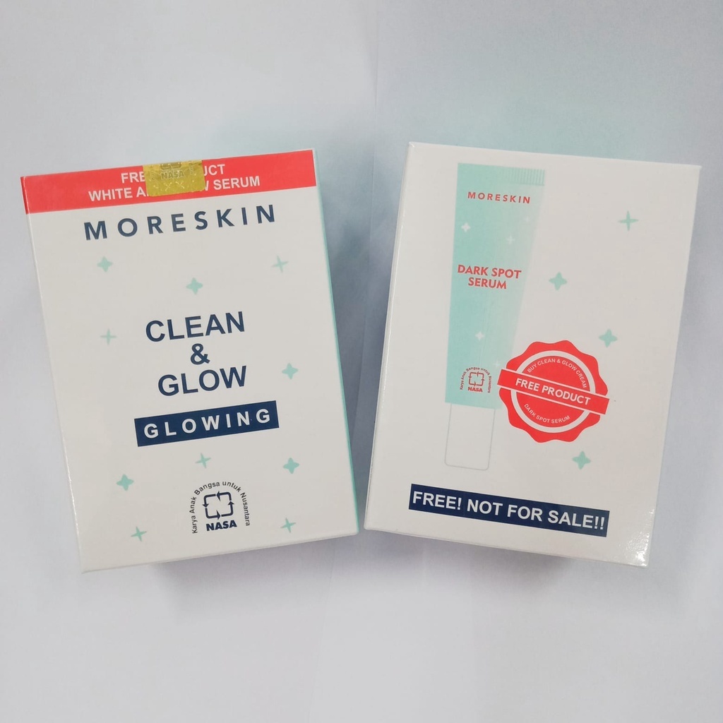 MORESKIN CLEAN & GLOW Cream Untuk Membantu Perawatan Wajah Berjerawat dan Berminyak