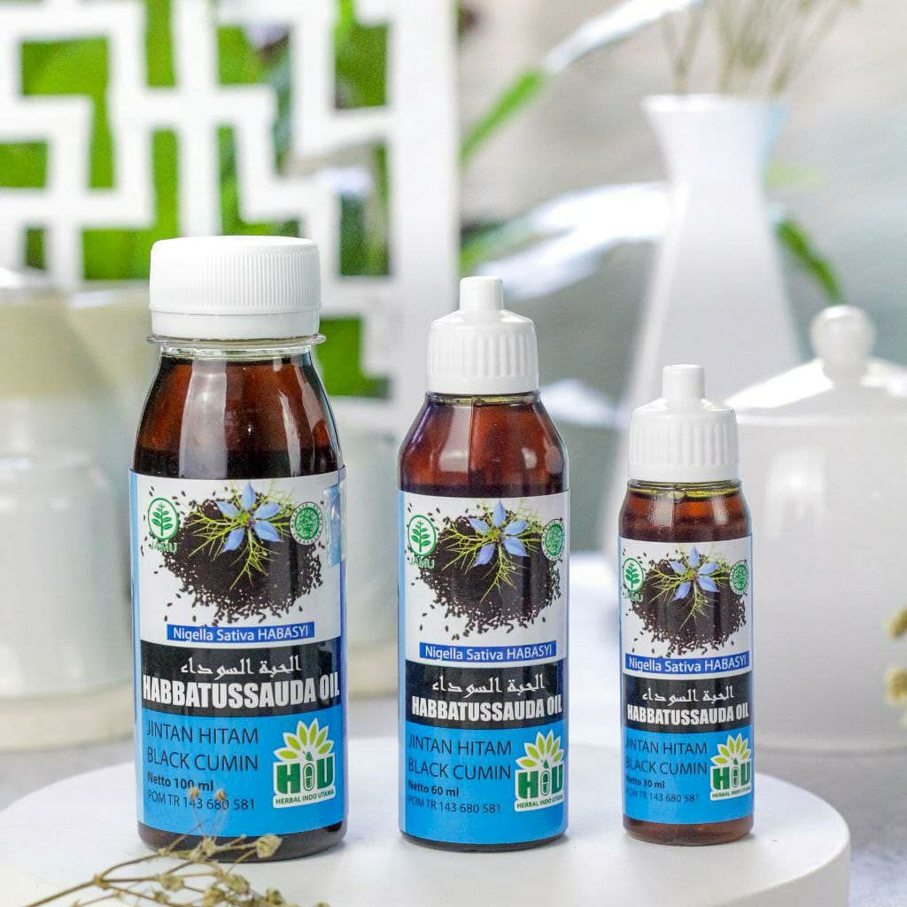 Habbatussauda Oil HIU Isi 100ml / 60ml / 30ml Habbat Cair Original 100% Alami