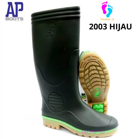 AP Boots 2003 Triwarna Sepatu Boot - AP 2003 GREEN 38-43 - SEPATU BOOT SAFETY KARET - AP BOOTS