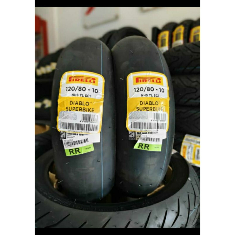 BAN SLICK Pirelli Diablo Superbike 120/80-10 (Original)