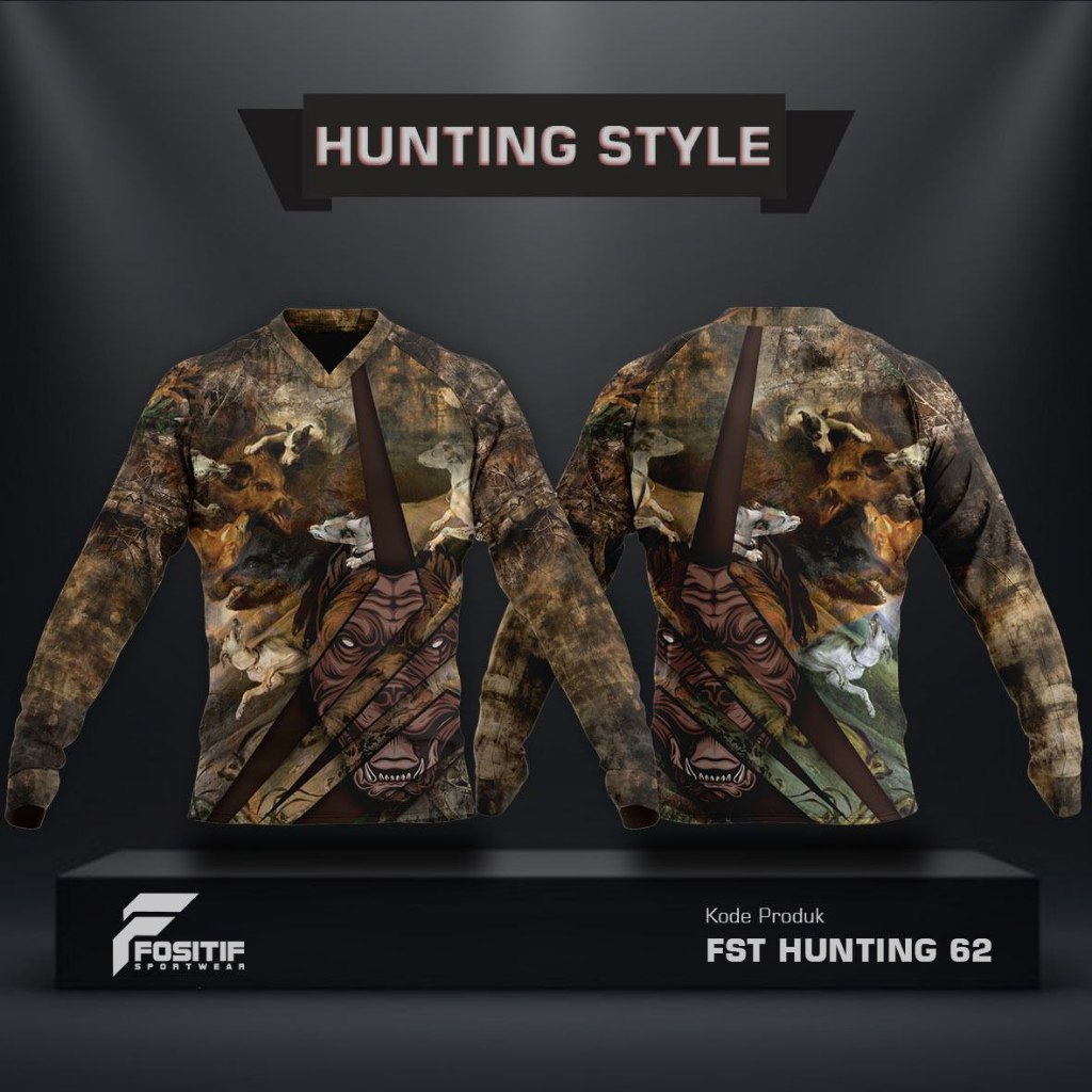KAOS JERSEY PERBAKIN LENGAN PANJANG HUNTING 62