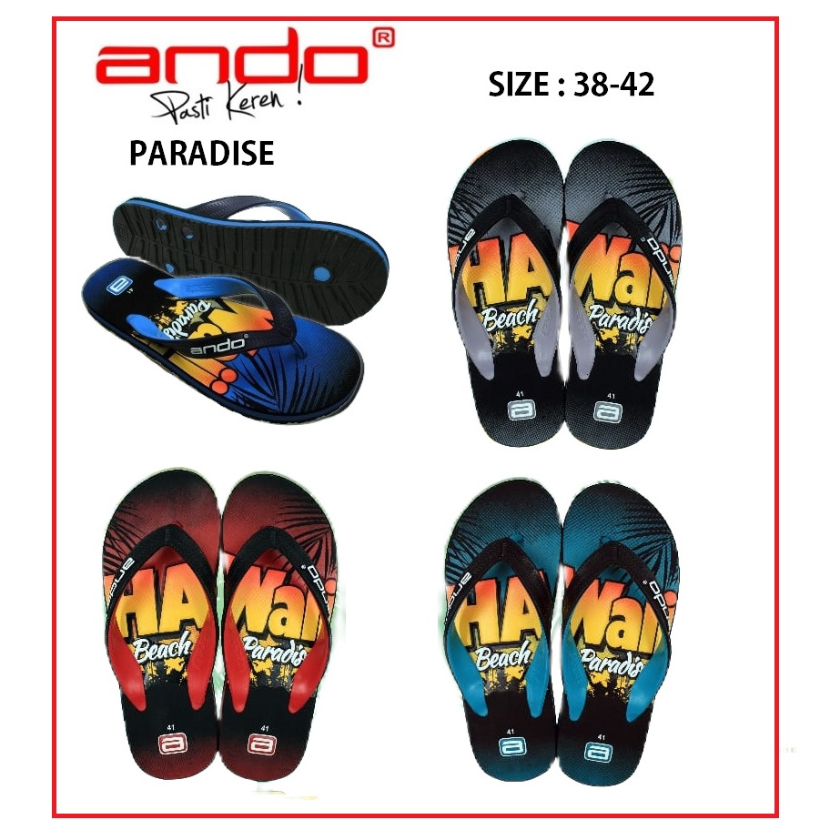 Sandal Pria Ando Paradise Sandal Jepit Motif Trendy