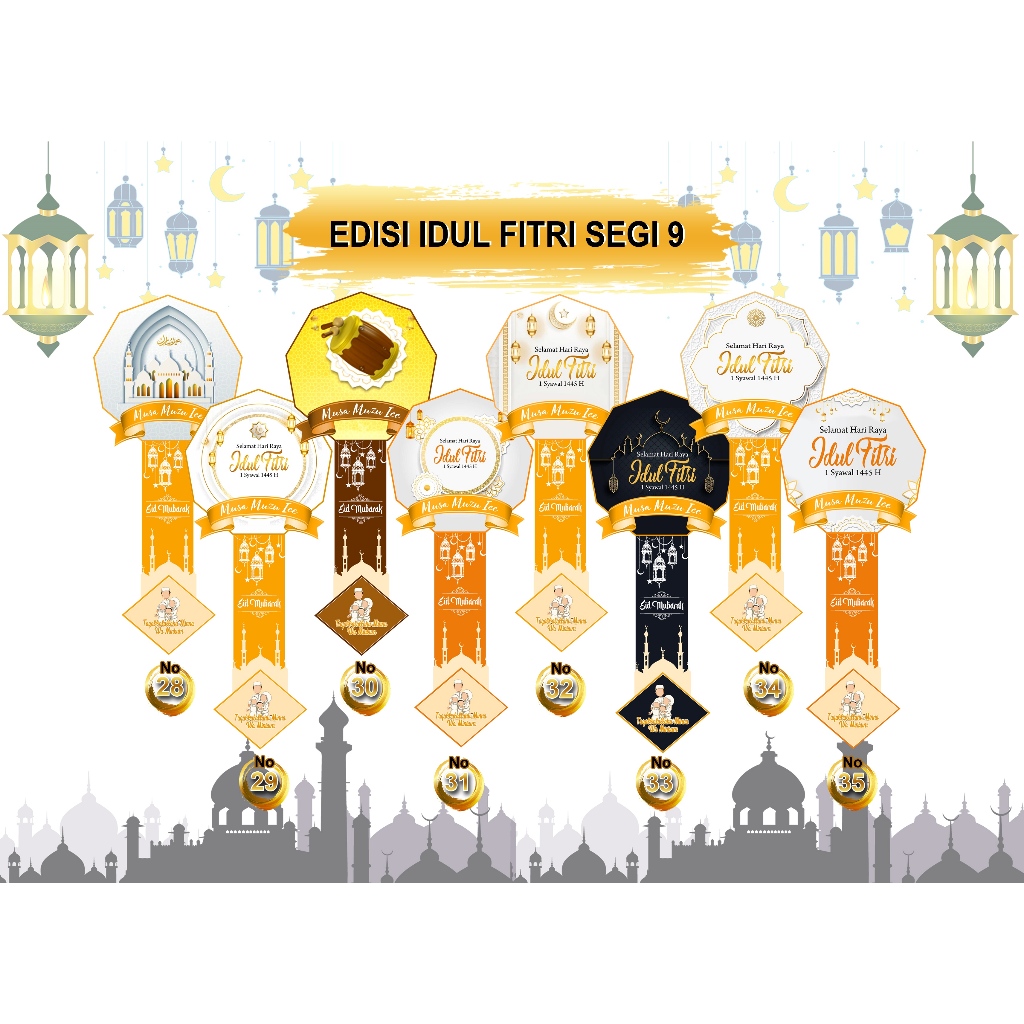 

Stiker Toples/Label Bulat Makanan KUE KERING LEBARAN SEGI SEMBILAN