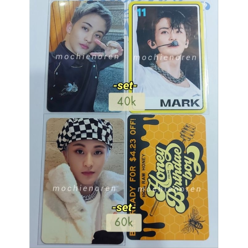 mark photocard Glitch mode scratch ver + tc concept tds 2, trading card ccomaz green ver r2 set