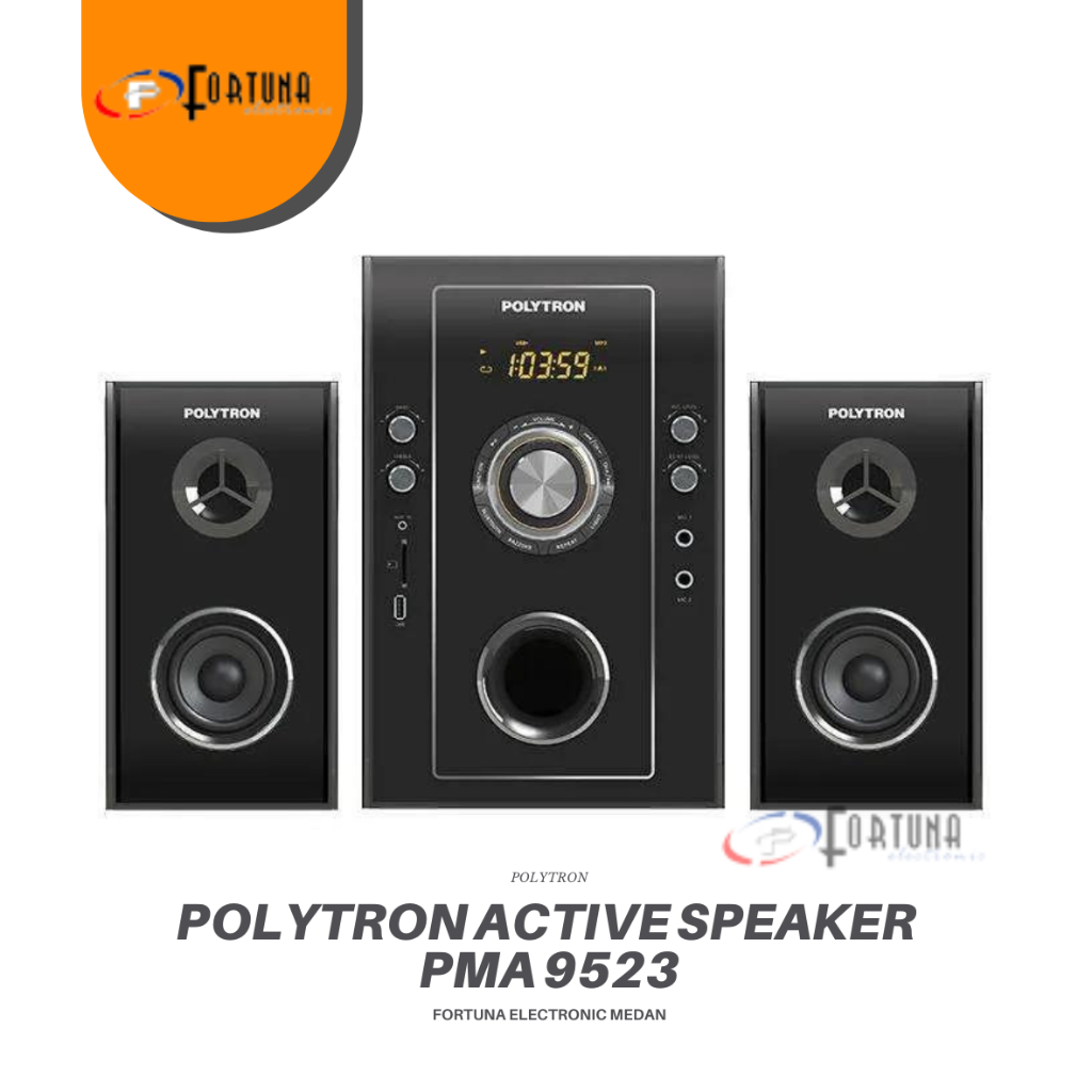 SPEAKER AKTIF MULTIMEDIA POLYTRON PMA 9523/B/W / PMA 9523 MEDAN GOSEND