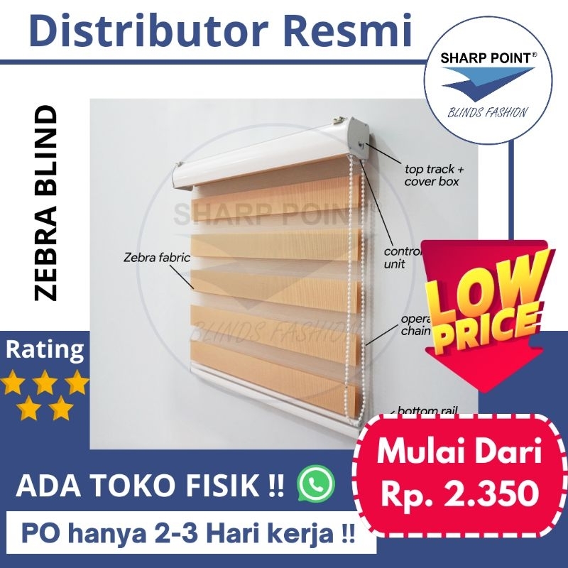 Zebra Blind Dimout / Blackout, Rainbow Blind, Double Layer Blind