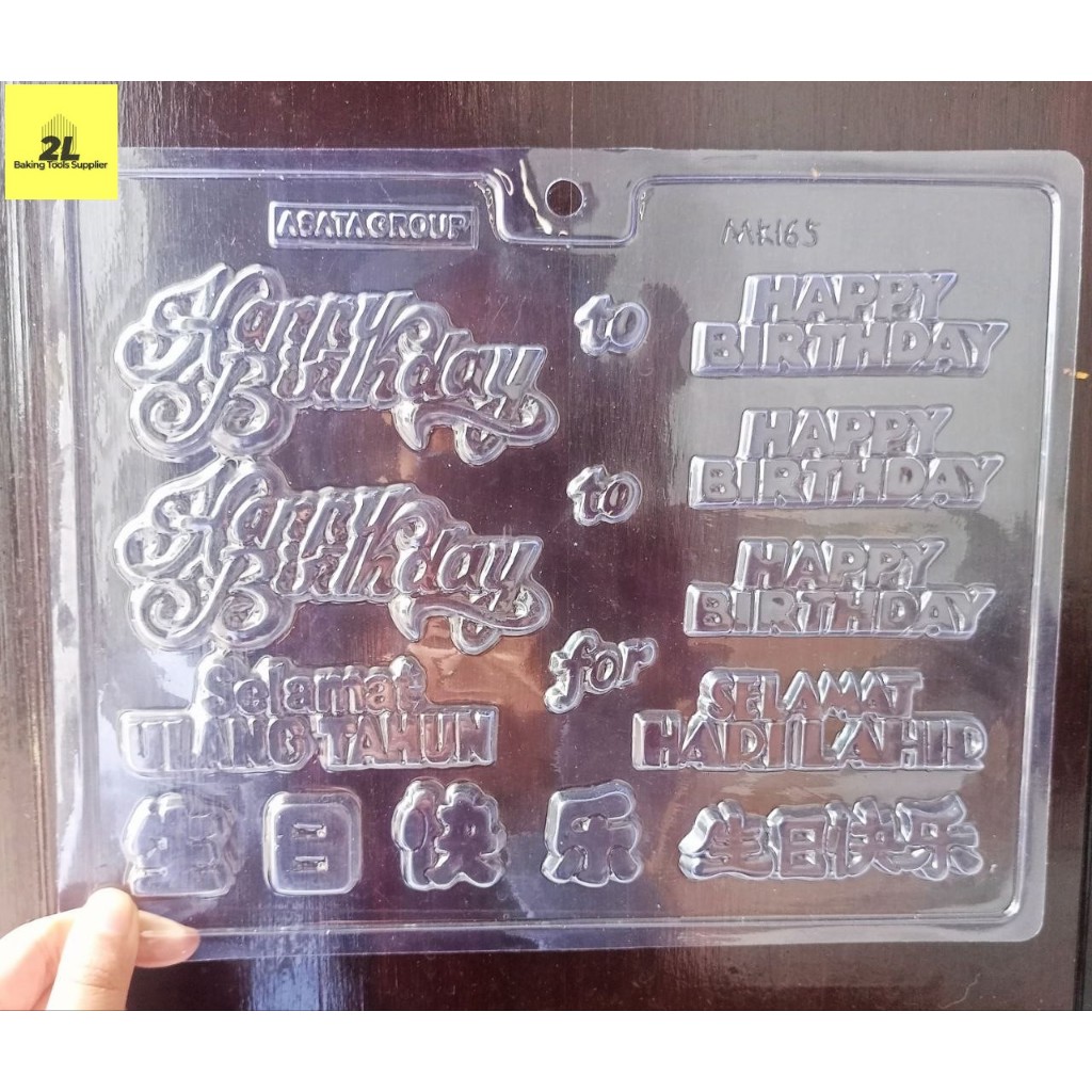 Mika Cetakan coklat fondant happy birthday mk 165