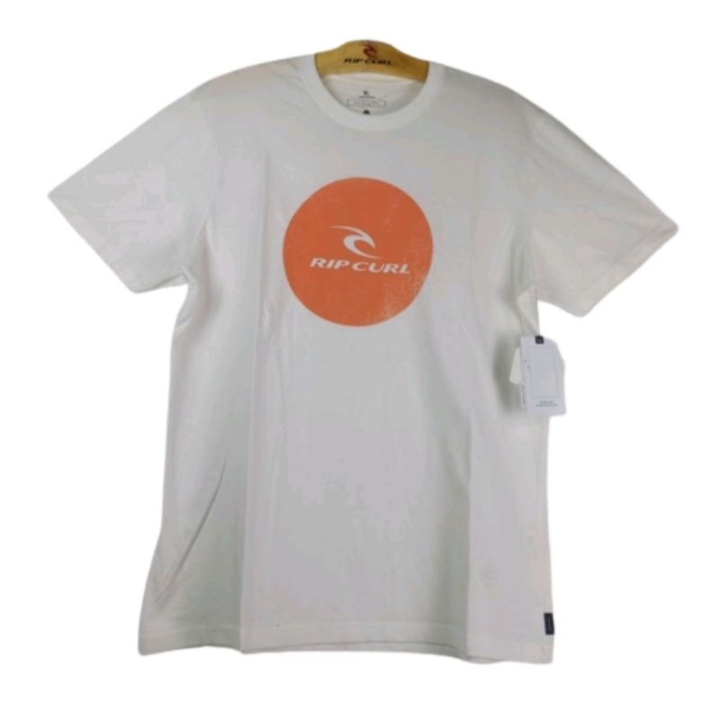 Kaos Ripcurl Pria original A22 Corp icon tee - white