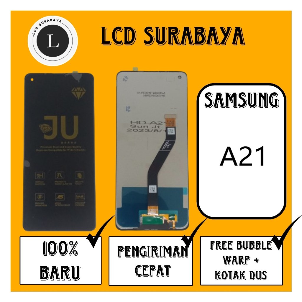 LCD SAMSUNG GALAXY A21 INCELL BLACK FULLSET LCD SAMSUNG GALAXY A21 TOUCHSCREEN ORIGINAL