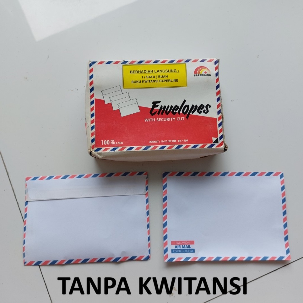 

Amplop Putih Airmail 104 Paperline Stock Lama 1 Pack Isi 100
