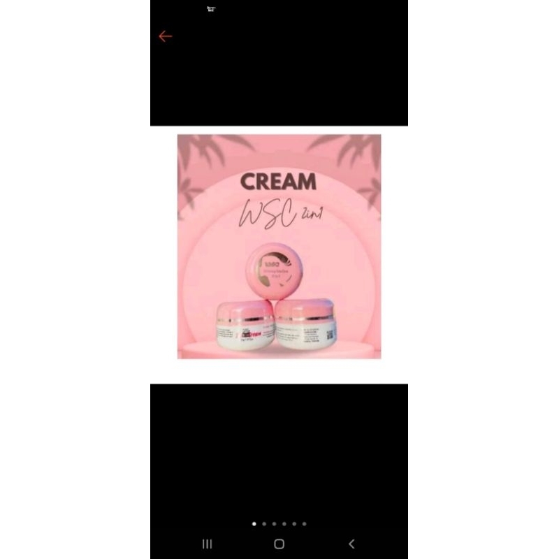 WSC cream BPOM/WSC skincare/WSC 2in1cream