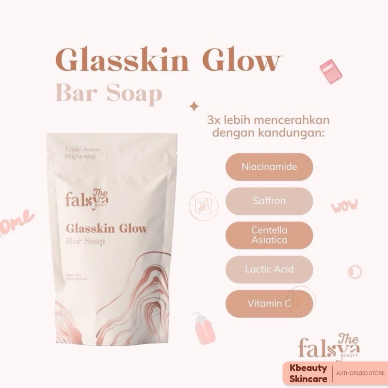 THE FALSYA BEAUTY GLASSKIN GLOW BAR SOAP BPOM BY FALSYA BEAUTE