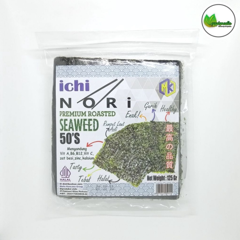 

KODE E6H Manjun Yaki Nori Sushi Rumput Laut Grade B 5 Lembar Ichi Nori Sushi 5 Lembar