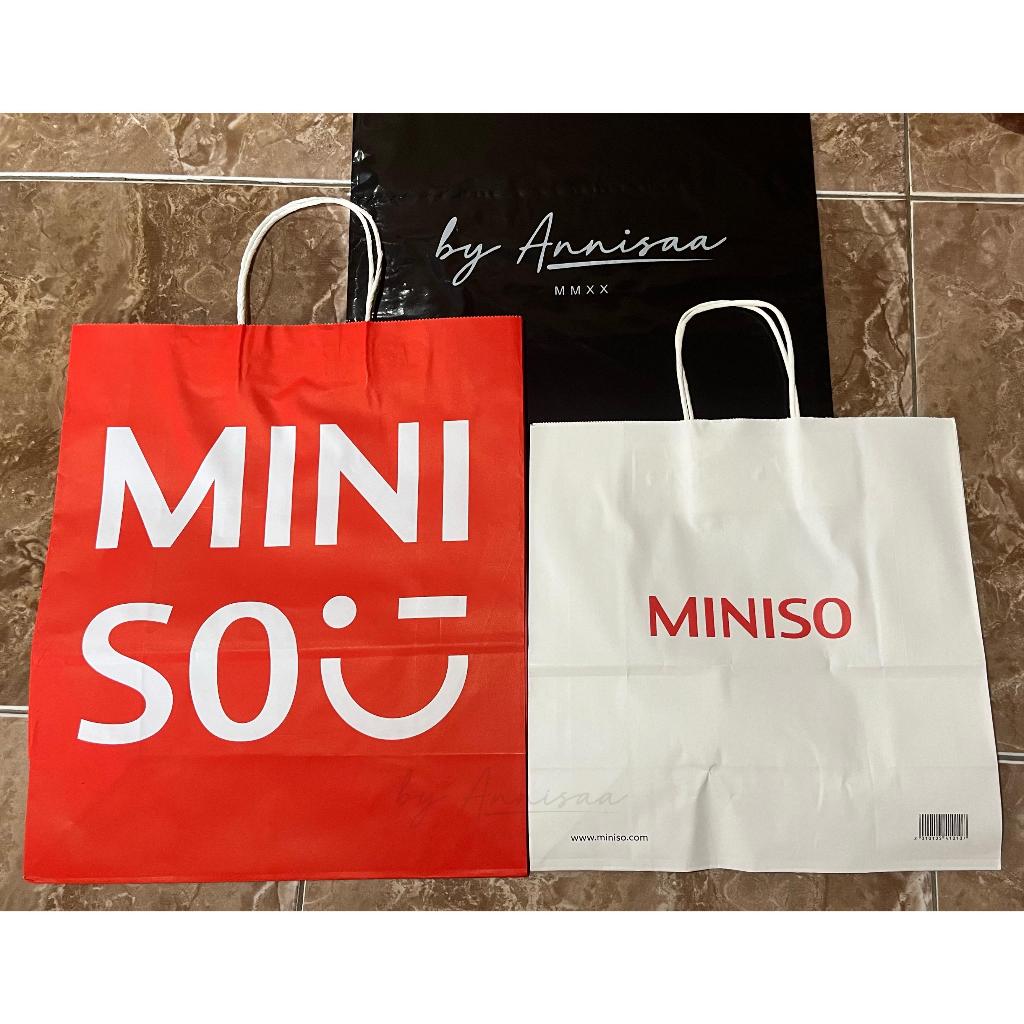 

[BELI 1 DAPET 2 / BUY 1 GET 2] PAPER BAG MINISO ORIGINAL MERAH