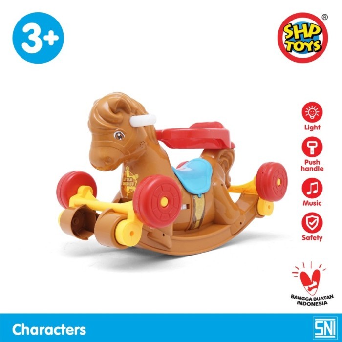 KH 582 my little sheriff MLS SHP mainan anak kuda hitam dorong bisa ayun