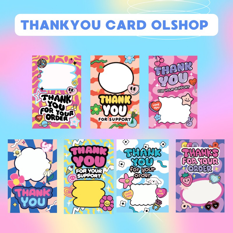 

THANKYOU CARD ONLINE SHOP / CUSTOM THANKS CARD / CETAK THANK YOU CARD OLSHOP