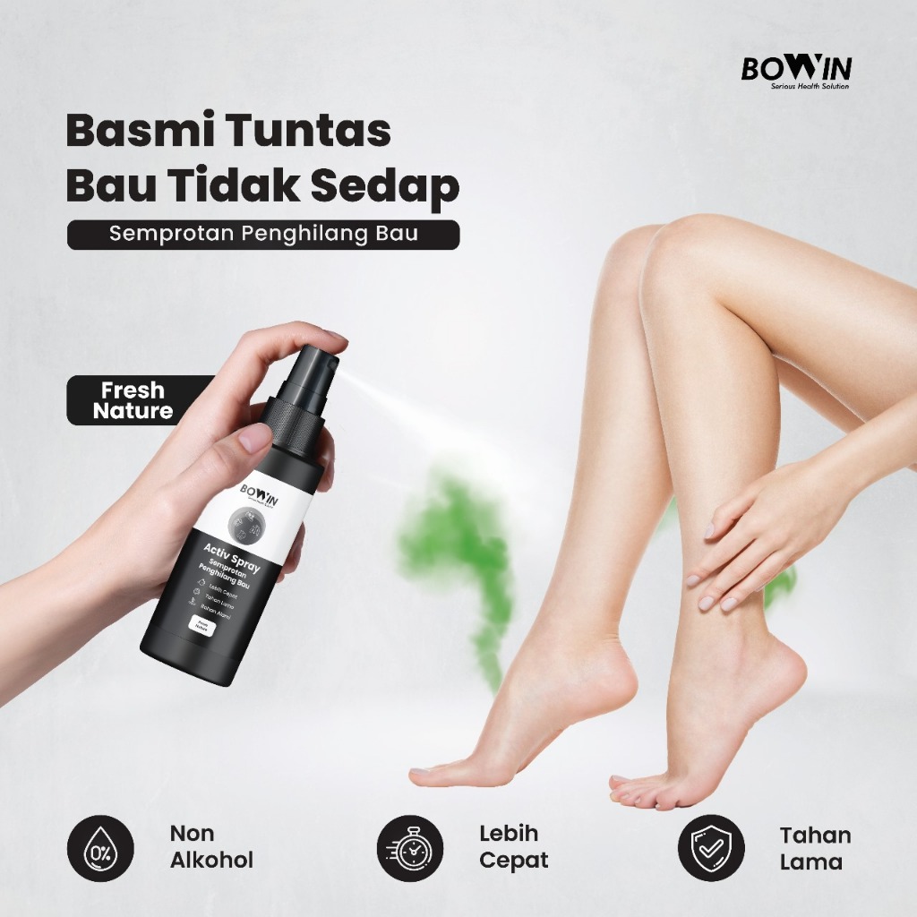 Bowin Activ Spray - Parfum Helm Motor/ Penghilang Bau Jaket & Parfum Sepatu. Semprotan Penghilang Bau & Bakteri Image 4