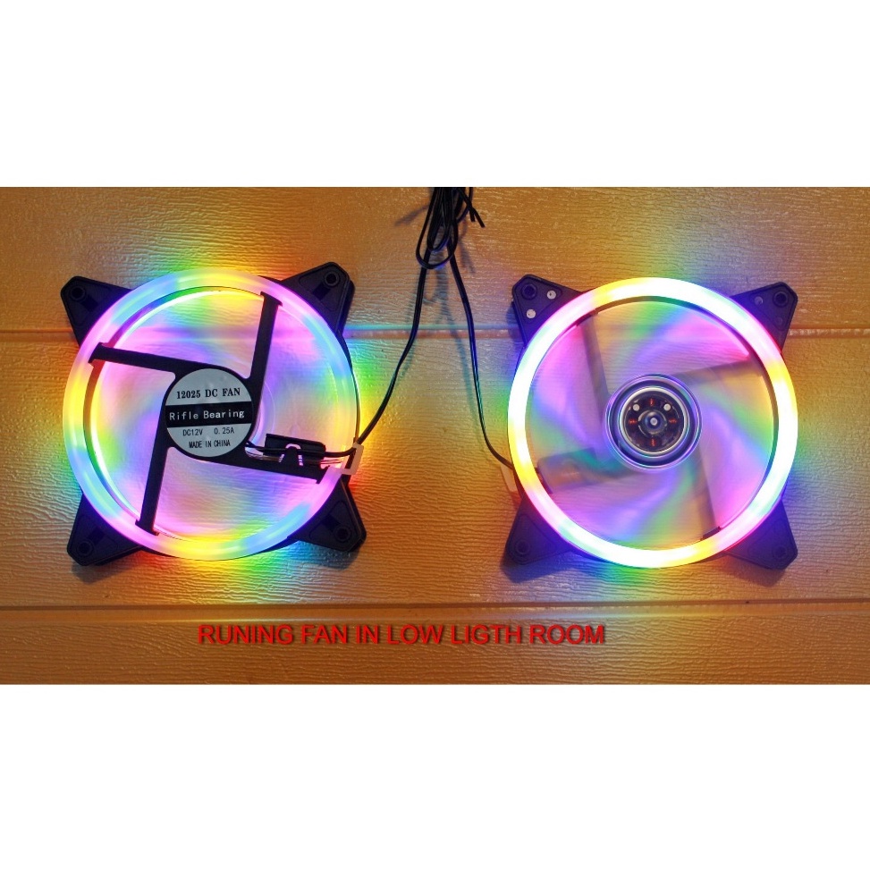 ART G98G FAN CASING RGB 12CM 12 CM FAN RGB RAINBOW CASING RING LED SOKET MOLEX BARU MURMER