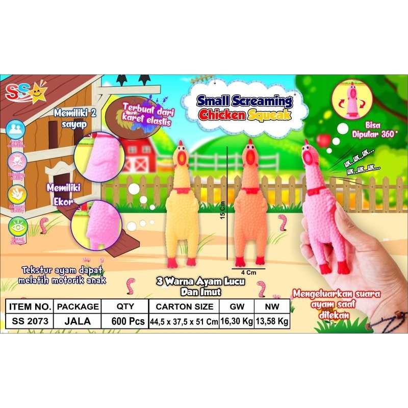 MAINAN AYAM KARET BERKOKOK