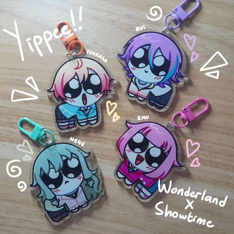PROJECT SEKAI Wonderland x Showtime - yippee creature keychain gantungan kunci fanmerch - Tsukasa Te