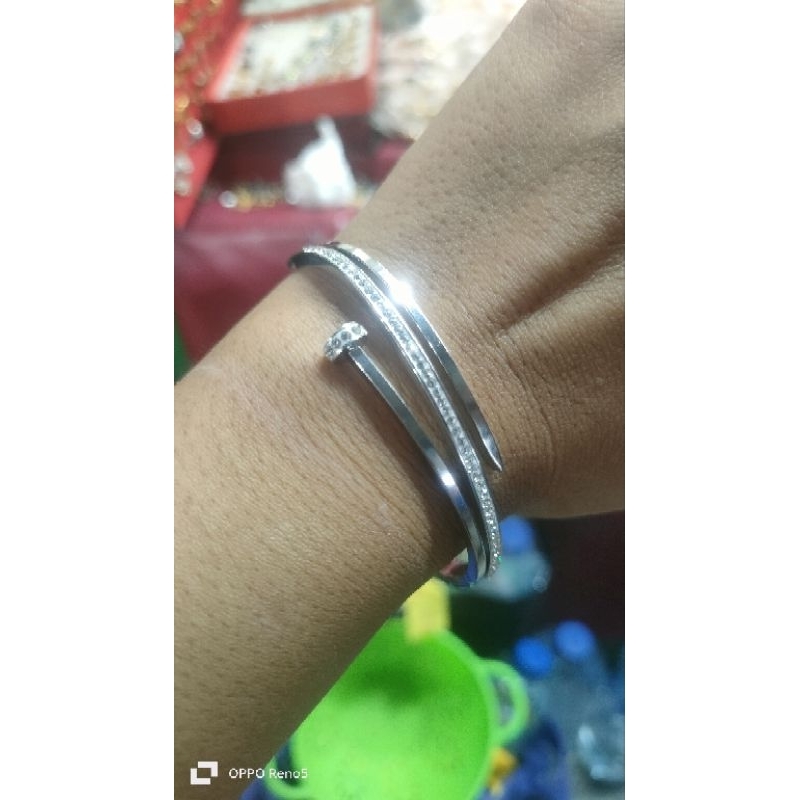 Gelang Plat Besi Putih Asli Ternate