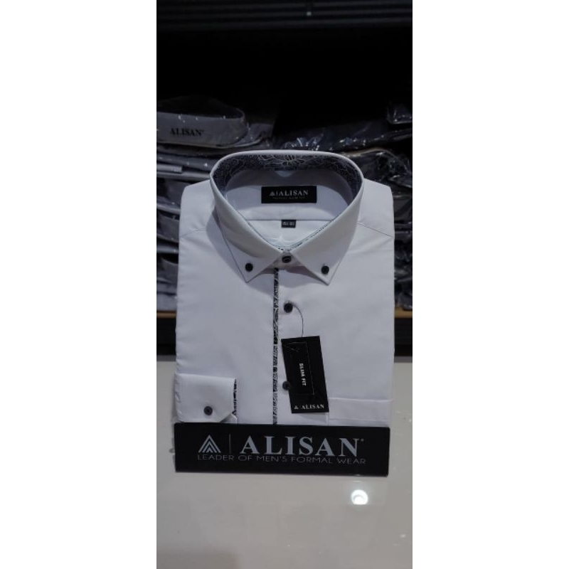 Kemeja formal ALISAN kombinasi List Batik Slimfit Lengan panjang