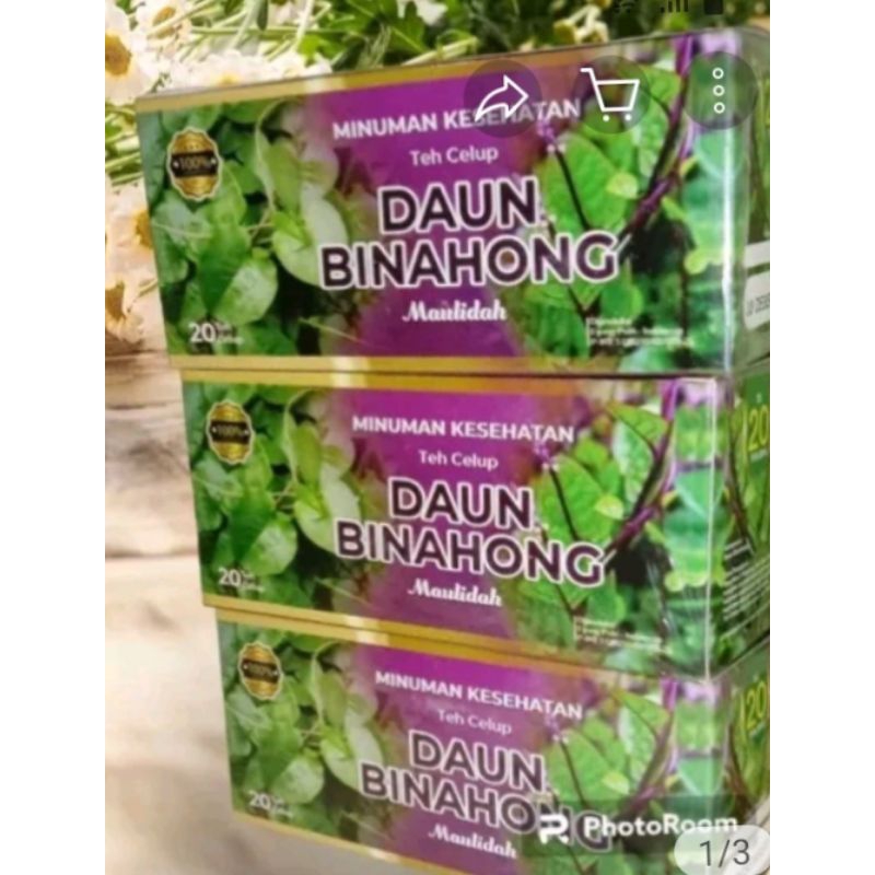 

Obat herbal teh celup daun binahong isi 20 kantong