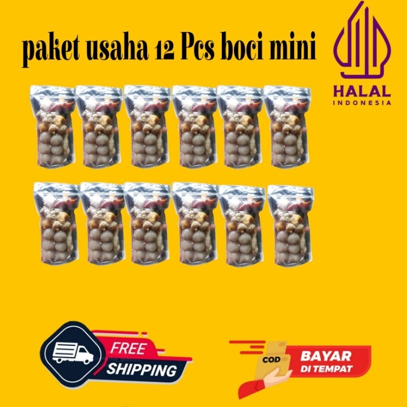 

BOOMING!PAKET USAHA BASO ACI BOCI MINI KHAS GARUT 12 PCS