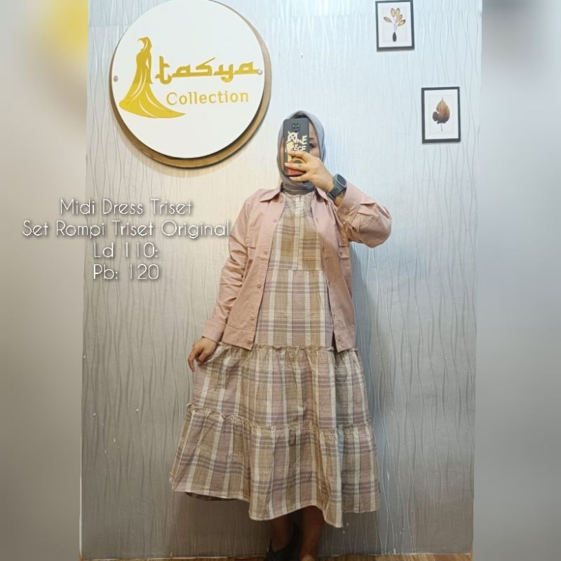 Midi dress Triset Original set Rompi Triset Original