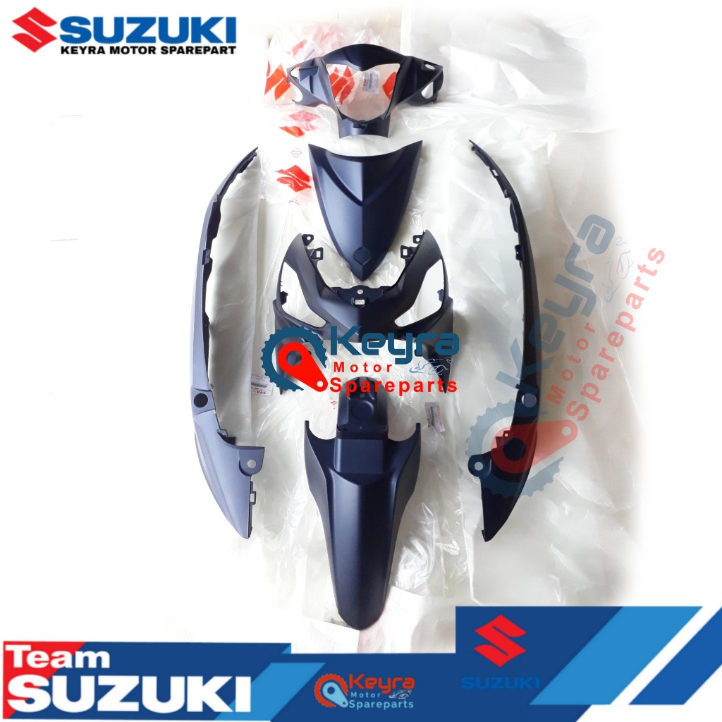 COVER BODY SET HALUS SUZUKI ADDRESS STELLAR BLUE / BIRU DOP ASLI ORIGINAL SUZUKI SGP