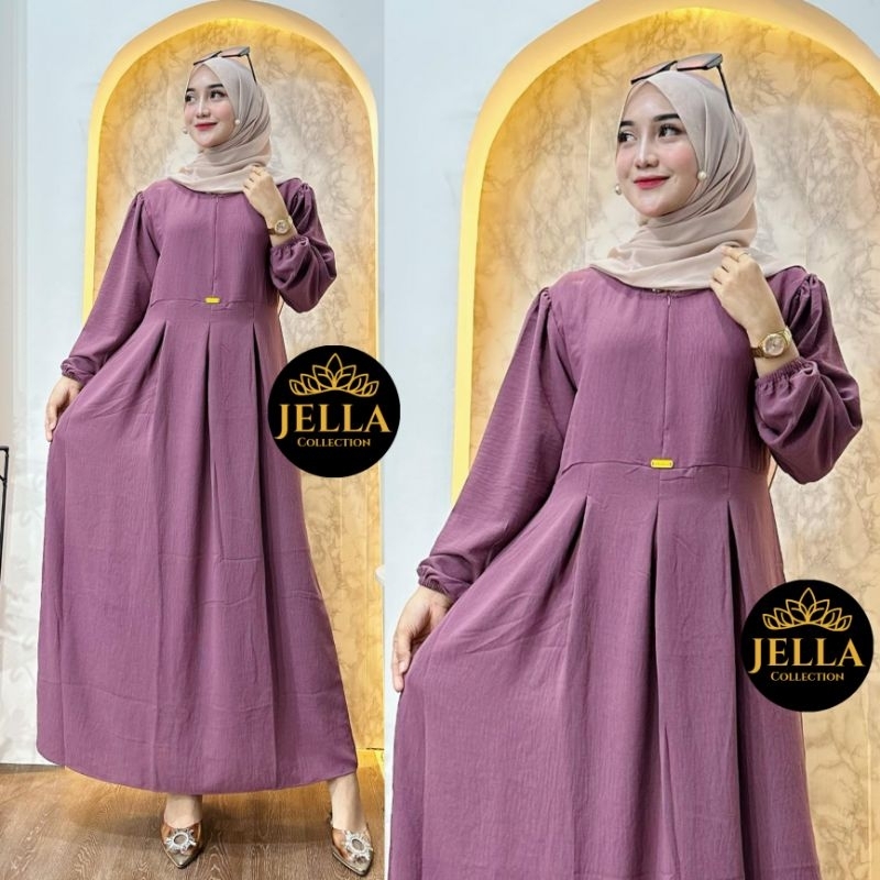 Gamis Luna Crinkle Airflow/Gamis Busui Viral Cringkle Airflow