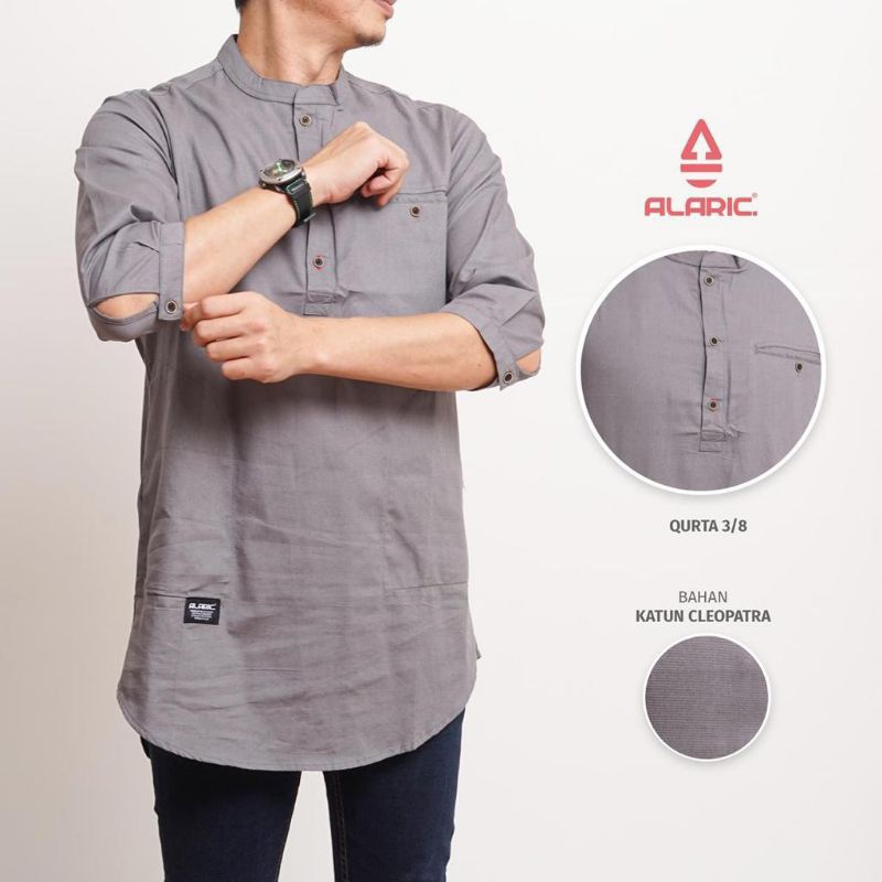 baju Koko kurta pria dewasa lengan 3/4Alaric