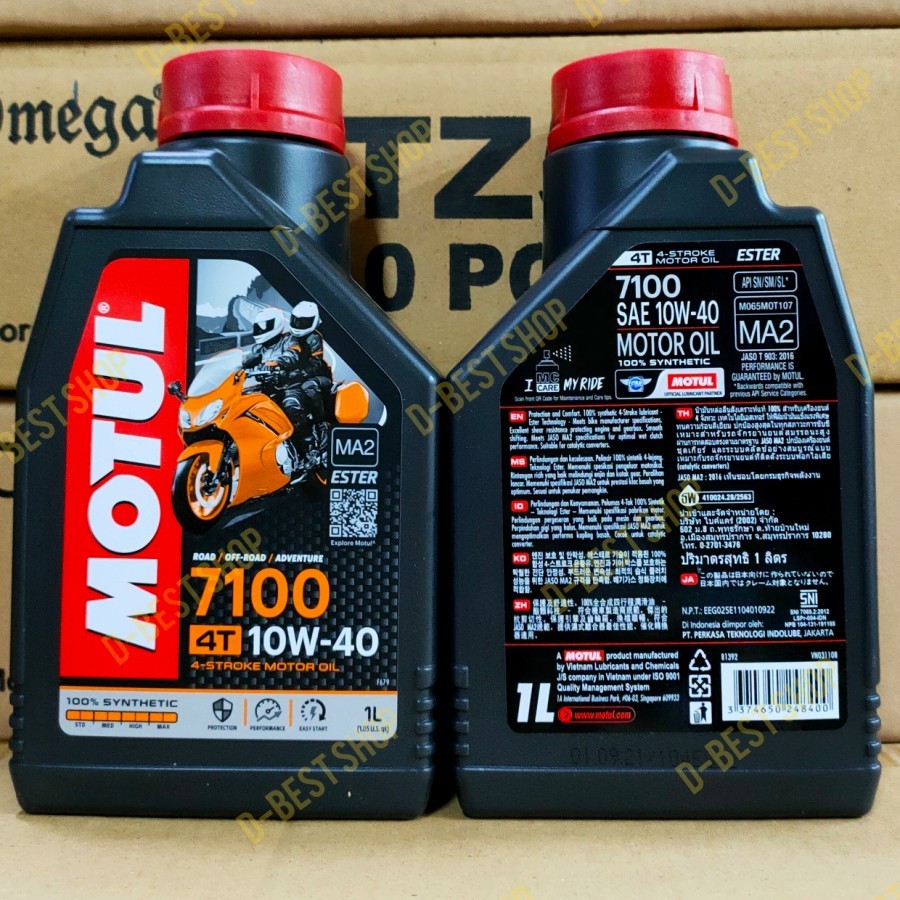 OLI MOTOR SPORT | MOTUL 7100 10w/40 Full Synthetic - 1 liter