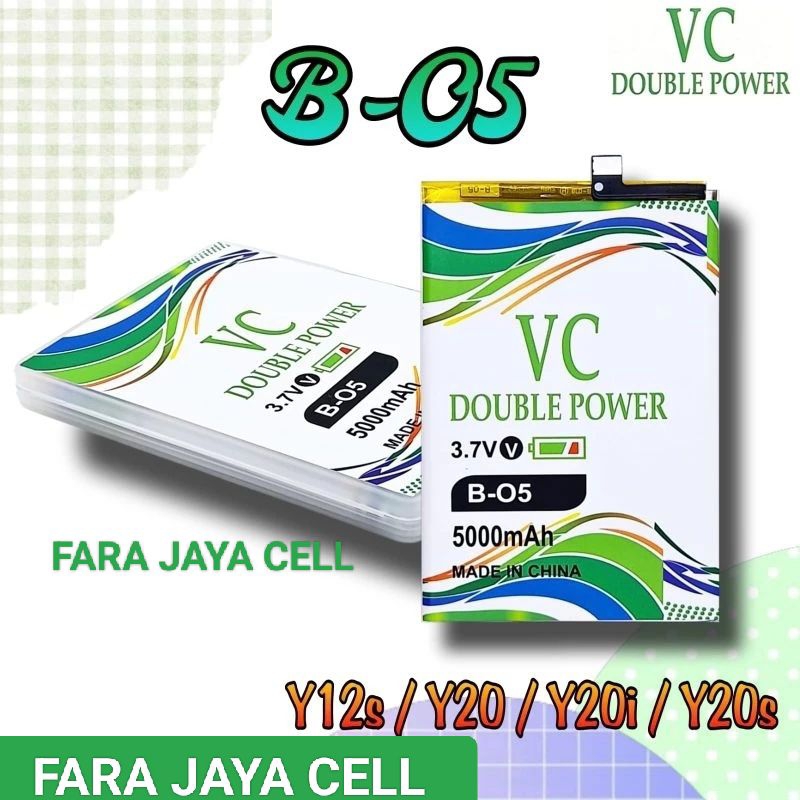 Baterai Double Power VC B-05 Y20/Y20i/Y12S/Y20S/Y21/Y21S 4G Battery Batrei Bat Kualitas Double Power