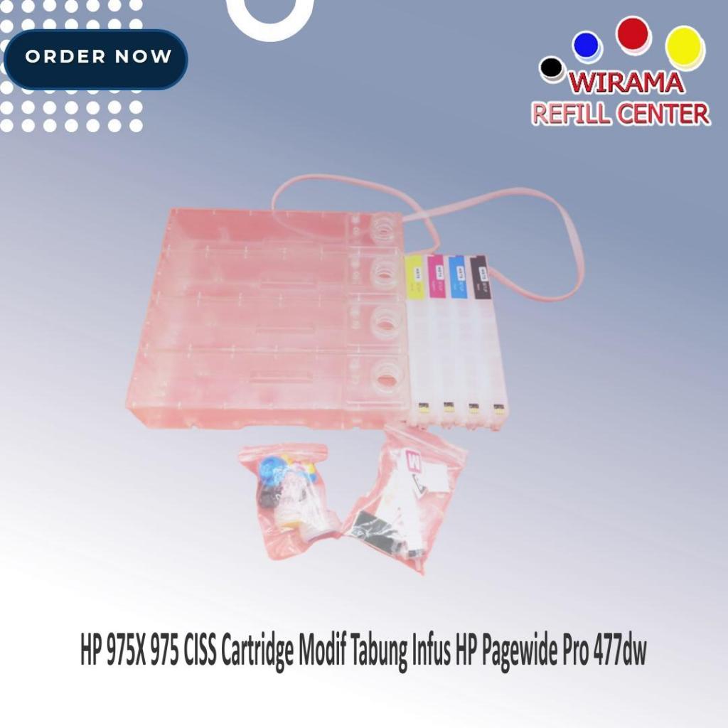 HP 975X 975 CISS Cartridge Modif Tabung Infus HP Pagewide Pro 452dn 452dw 477dn 477dw 552dw 577dw