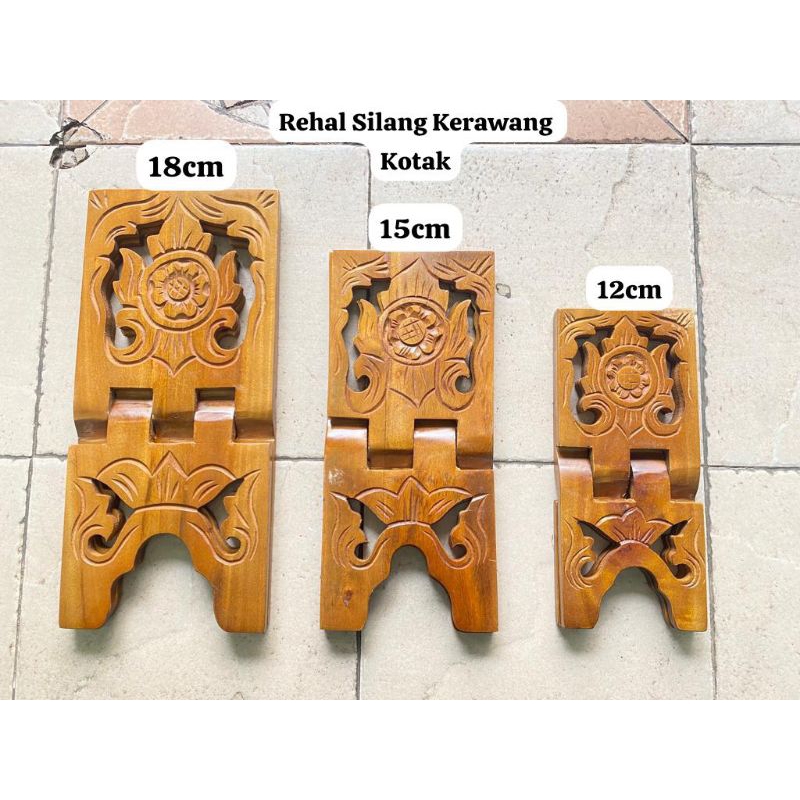 Rehal / Tatakan Ngaji Kayu Kerawang Kotak