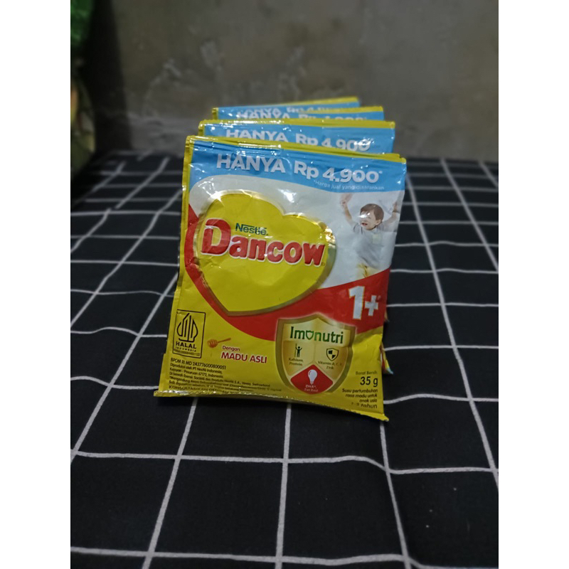 

RENCENGAN Susu Bubuk Dancow Imunutri 1+ Kemasan Sachet 35 gr rasa madu | susu anak | susu uht | dancow fortigro